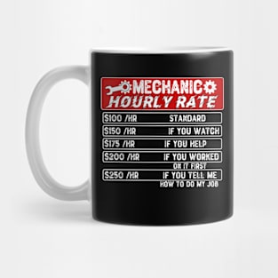 Mechanic Hourly Rate Mug